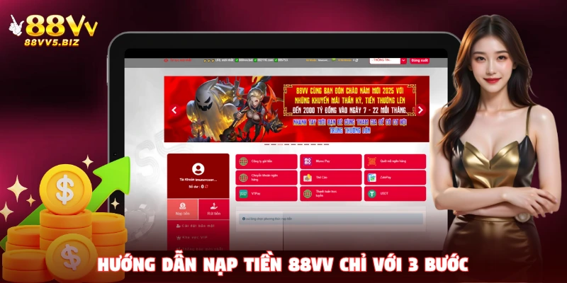 Hướng dẫn nạp tiền vào 88VV siêu dễ chỉ với 3 bước