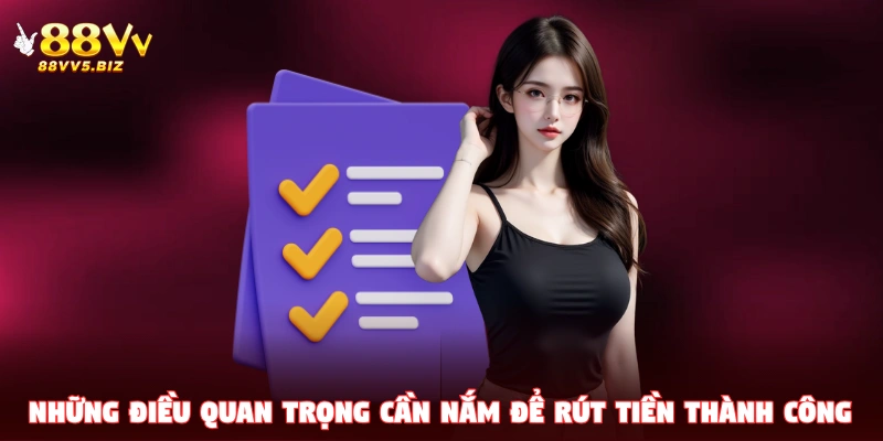 Những điều quan trọng cần nắm để rút tiền 88VV thành công